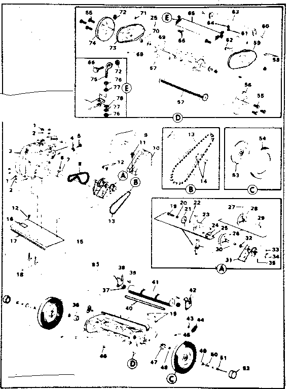 Replacement Parts Diagram and Parts List for 536375600  Craftsman Lawn Mower