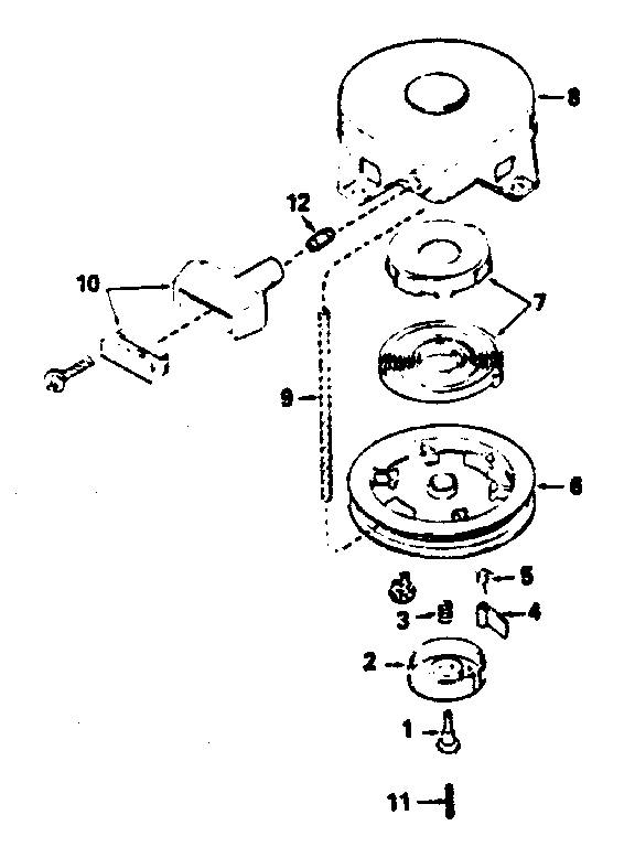 Rewind Starter Diagram and Parts List for 143366182  Craftsman Engine