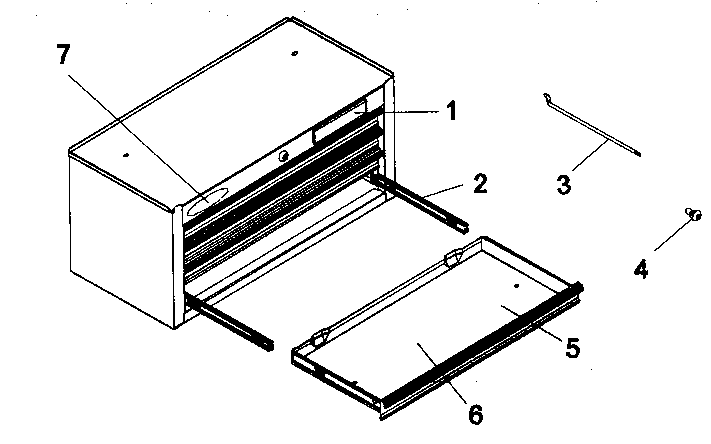 Chest Diagram and Parts List for 706659502  Craftsman Tool Stand & Cart