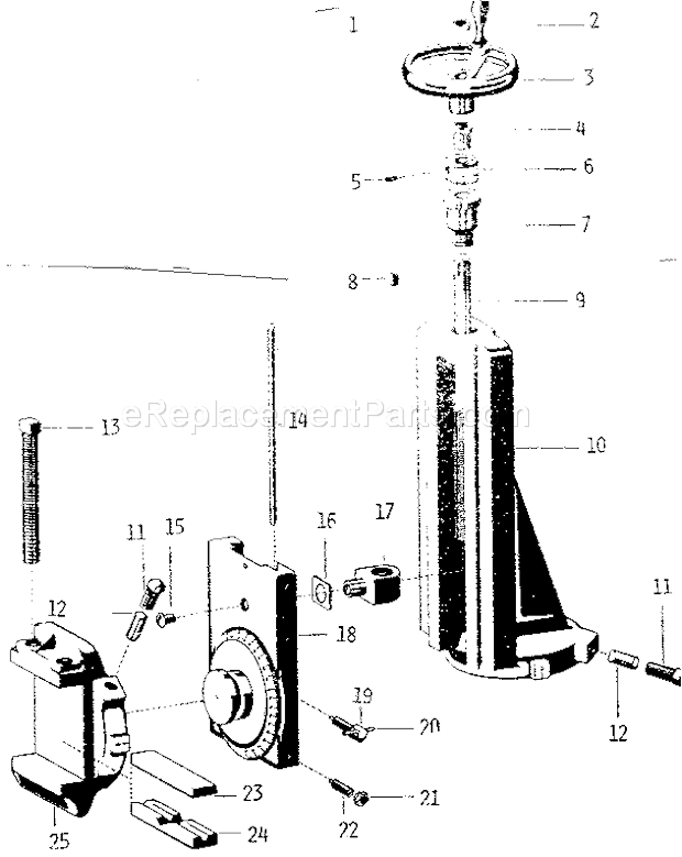 Page A Diagram and Parts List for 2987MILLINGATTACH  Craftsman Lathe