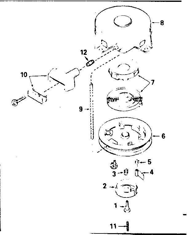 Rewind Starter Diagram and Parts List for 143381012  Craftsman Engine