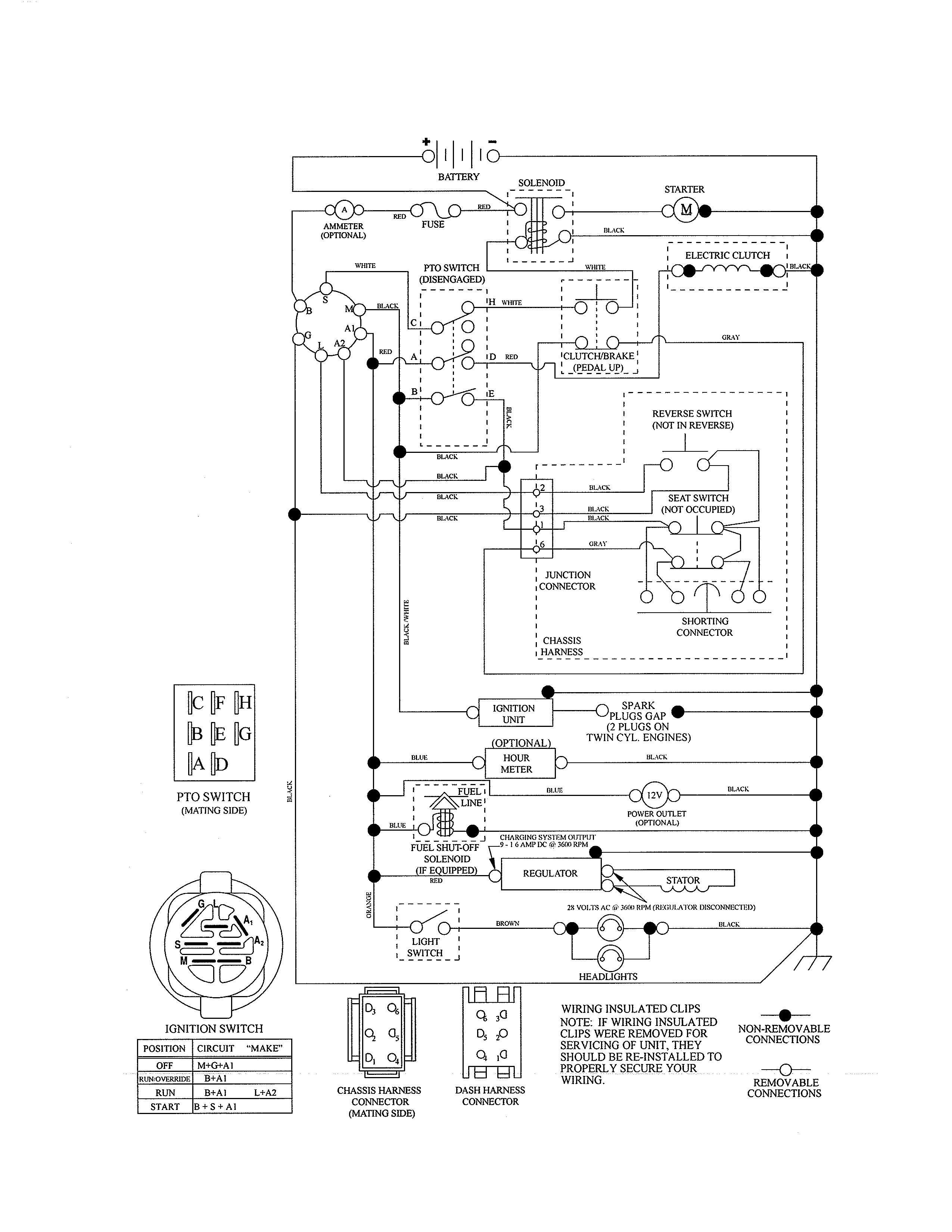 Schematic Diagram Diagram and Parts List for 917992311  Craftsman Lawn Tractor