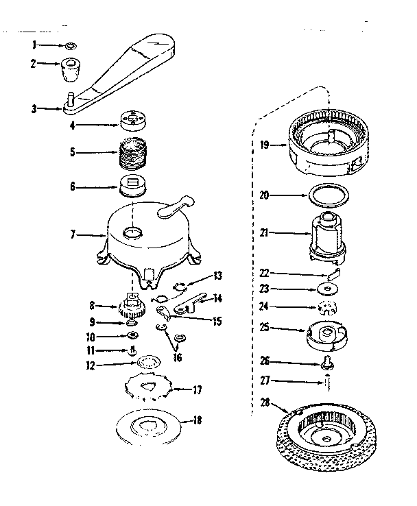 Ratchet Self Starter No. 29986 Diagram and Parts List for 143501051  Craftsman Engine