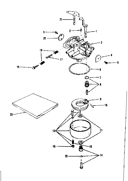 Carburetor No. Diagram and Parts List for 14354502  Craftsman Engine