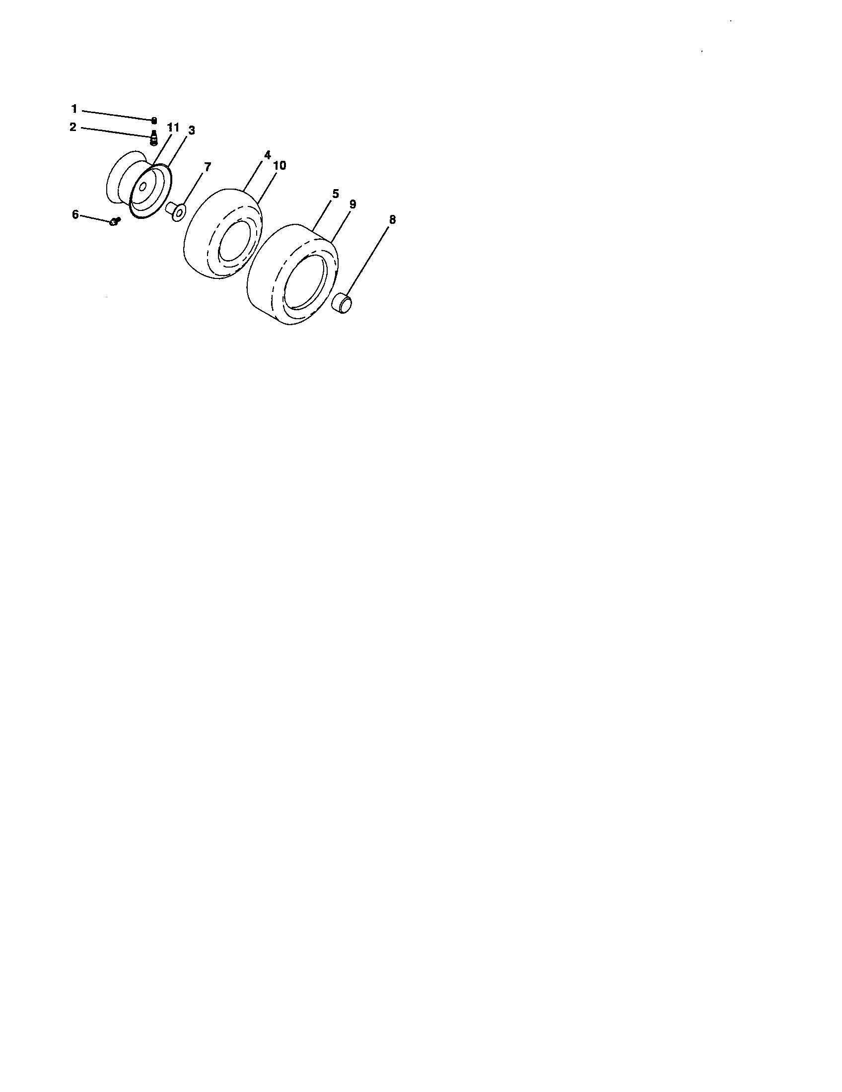 Wheels And Tires Diagram and Parts List for 917276862  Craftsman Lawn Tractor
