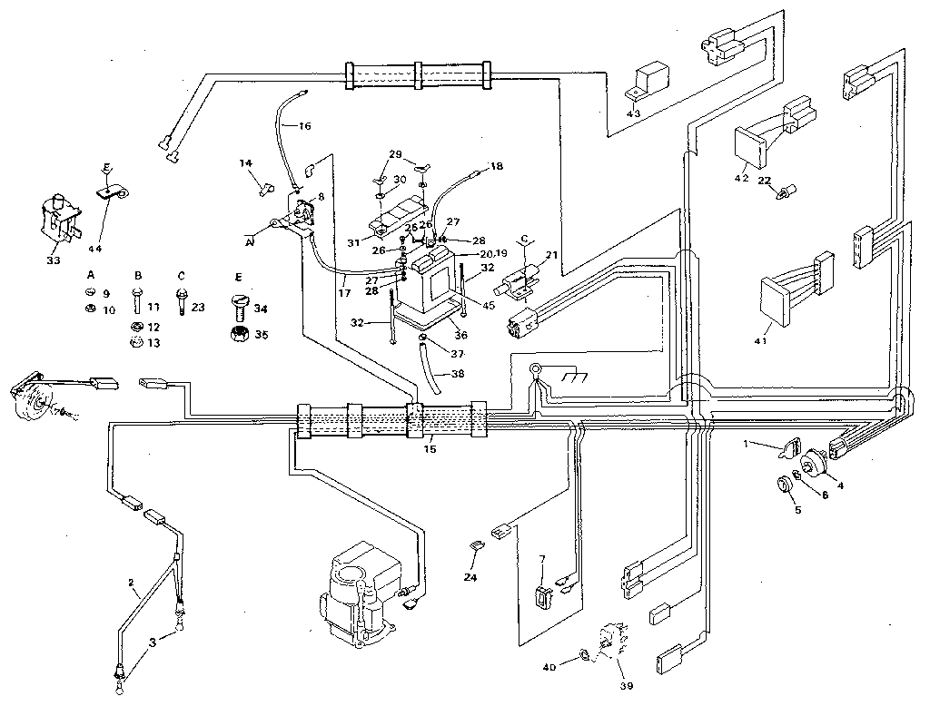 Electrical Diagram and Parts List for 917254660  Craftsman Lawn Tractor