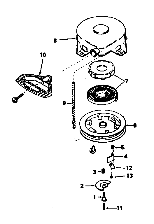 Rewind Starter No. 590576 Diagram and Parts List for 143756162  Craftsman Engine