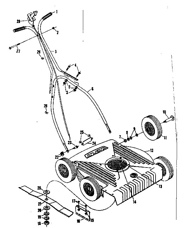 Replacement Parts Diagram and Parts List for 13191180  Craftsman Lawn Mower