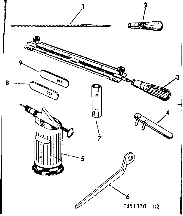 Optional Equipment Diagram and Parts List for 917351970  Craftsman Chainsaw