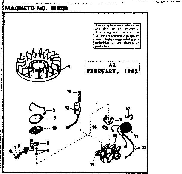 Magneto Diagram and Parts List for 143726242  Craftsman Engine