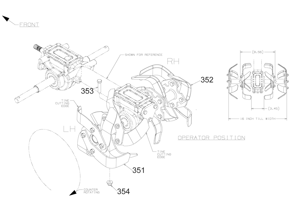 Diagram Diagram and Parts List for CMXGVAM1144037 Type 2019 Craftsman Tiller