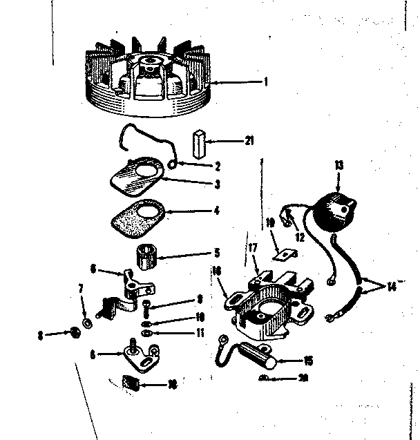 No. 27943 Magneto And No. 27986 Magneto Diagram and Parts List for 14343300  Craftsman Engine
