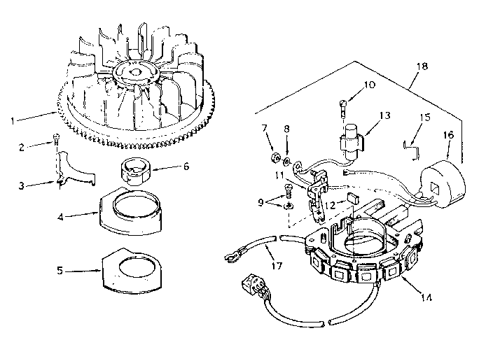 Magneto No. 610766 - Plate No. 2 Diagram and Parts List for 143196032  Craftsman Engine