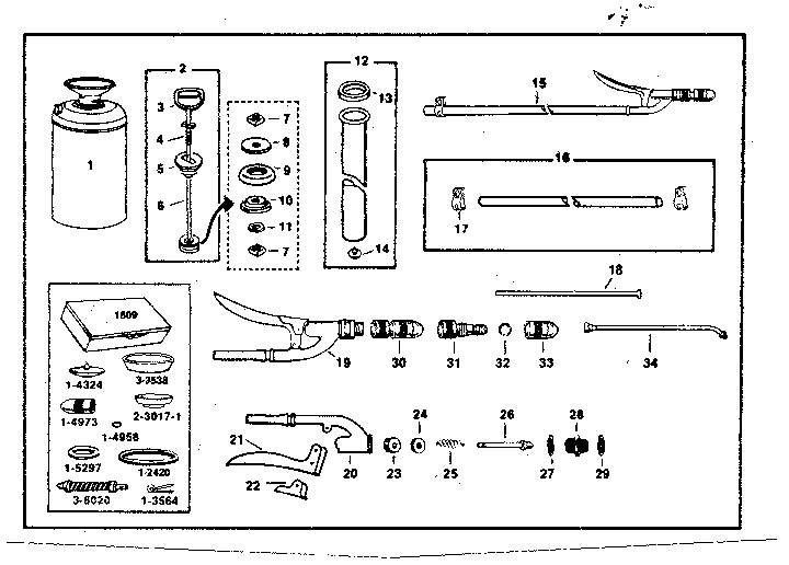 Replacement Parts Diagram and Parts List for 78615200  Craftsman Sprayer