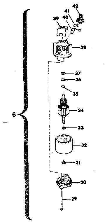 Motor Assembly Diagram and Parts List for 257796331  Craftsman Snow Blower