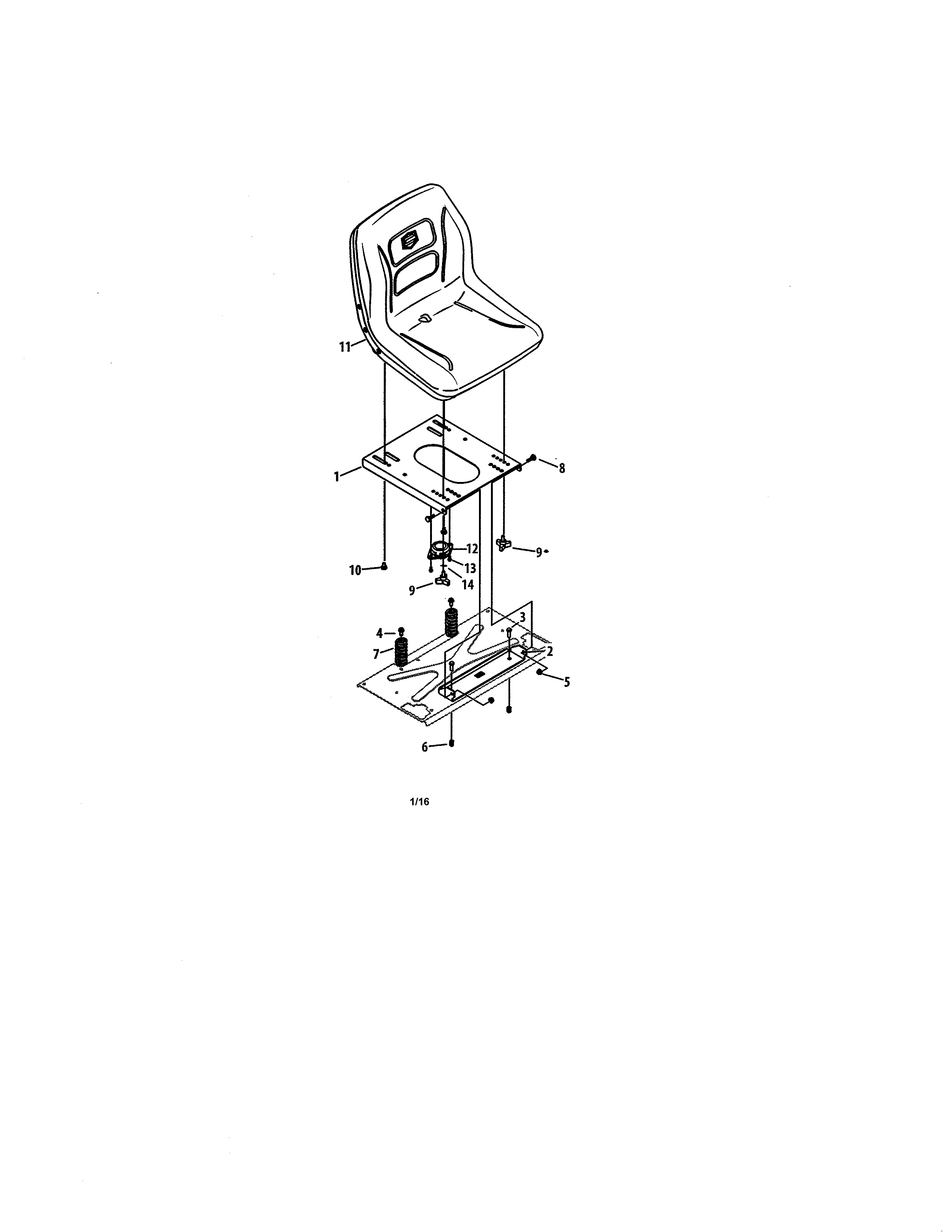 Seat Diagram and Parts List for 247204100  Craftsman Engine