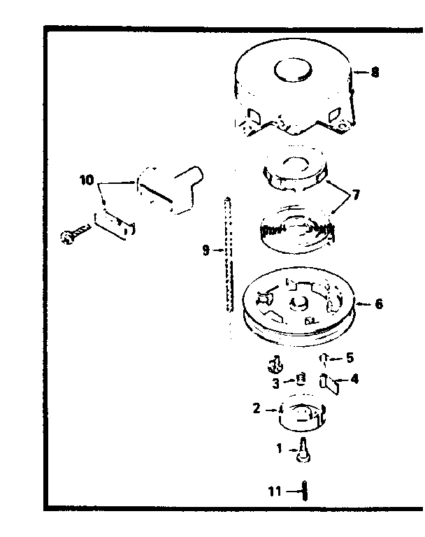 Rewind Starter No. 590420 Diagram and Parts List for 2002131128  Craftsman Engine