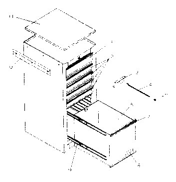 Cabinet Parts Diagram and Parts List for 706650223  Craftsman Tool Stand & Cart