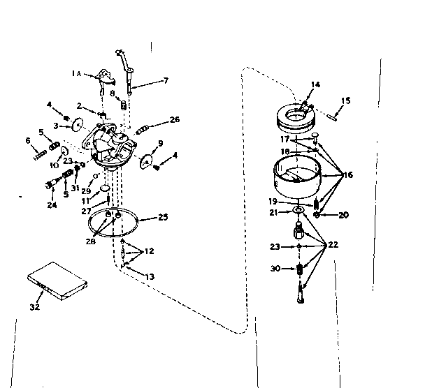 Carburetor No. 631063a Diagram and Parts List for 143567022  Craftsman Engine