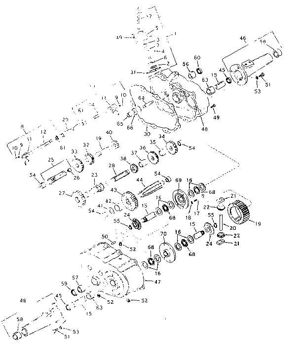 Transaxle Diagram and Parts List for 91725091  Craftsman Lawn Tractor