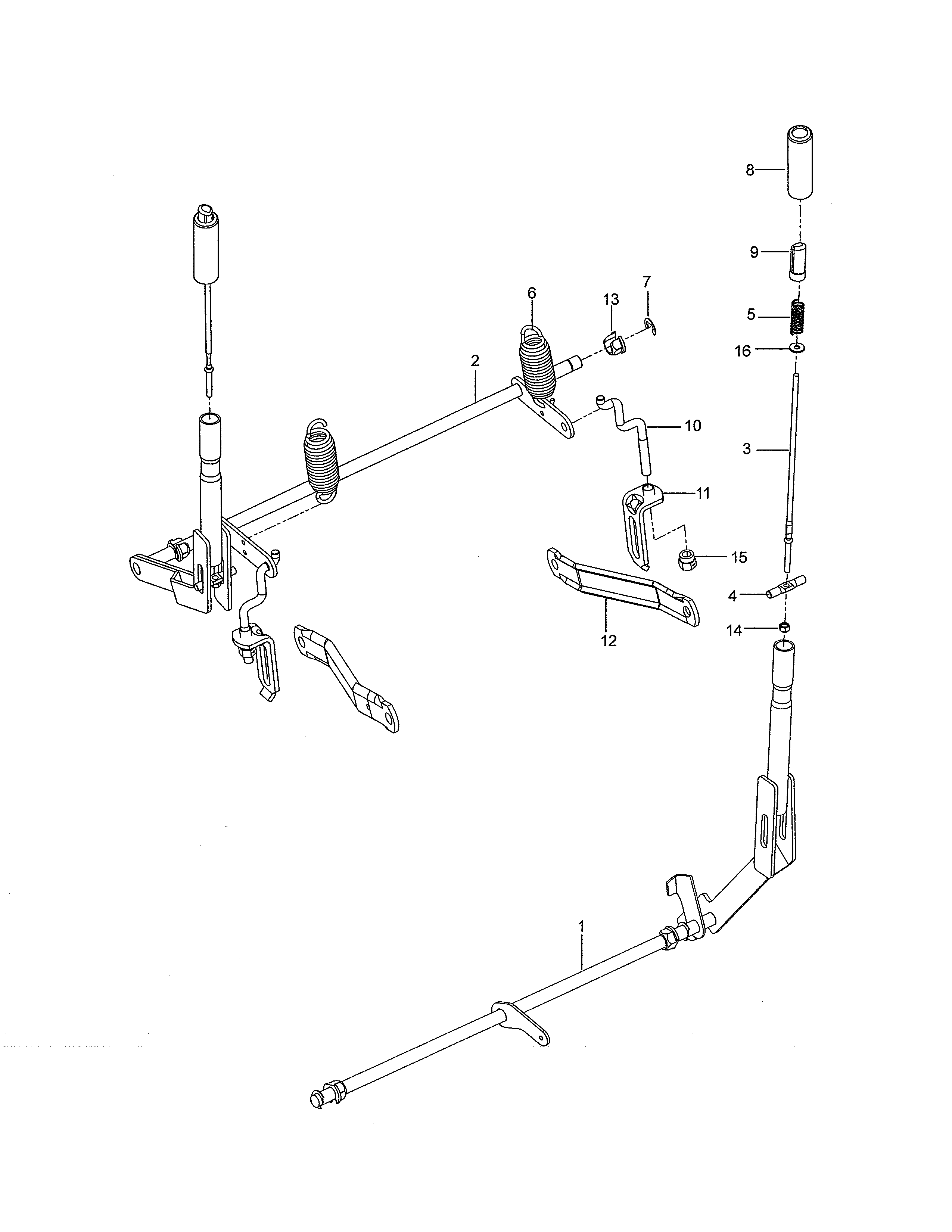 Brake/lift Diagram and Parts List for 917277790  Craftsman Engine