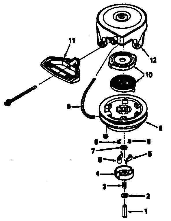 Rewind Starter No. 590630 Diagram and Parts List for 143786022  Craftsman Engine