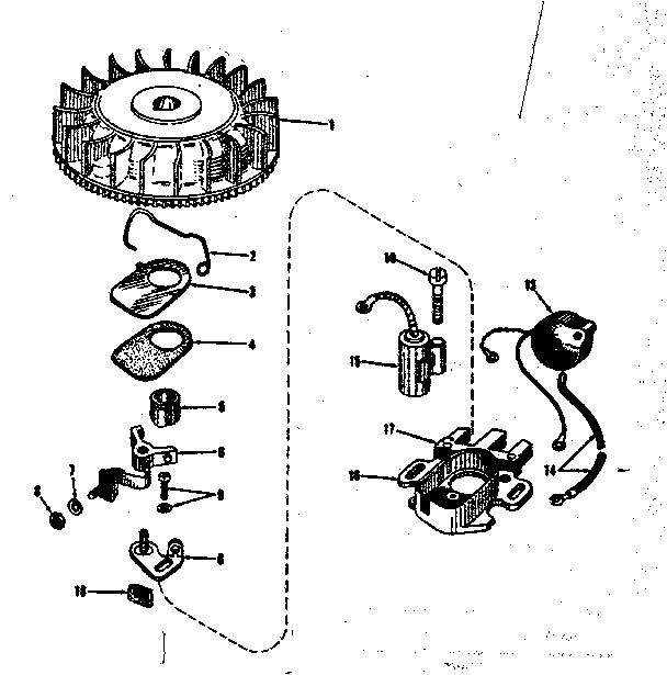 Magneto.(phelon F-3220-h) Diagram and Parts List for 14343251  Craftsman Engine