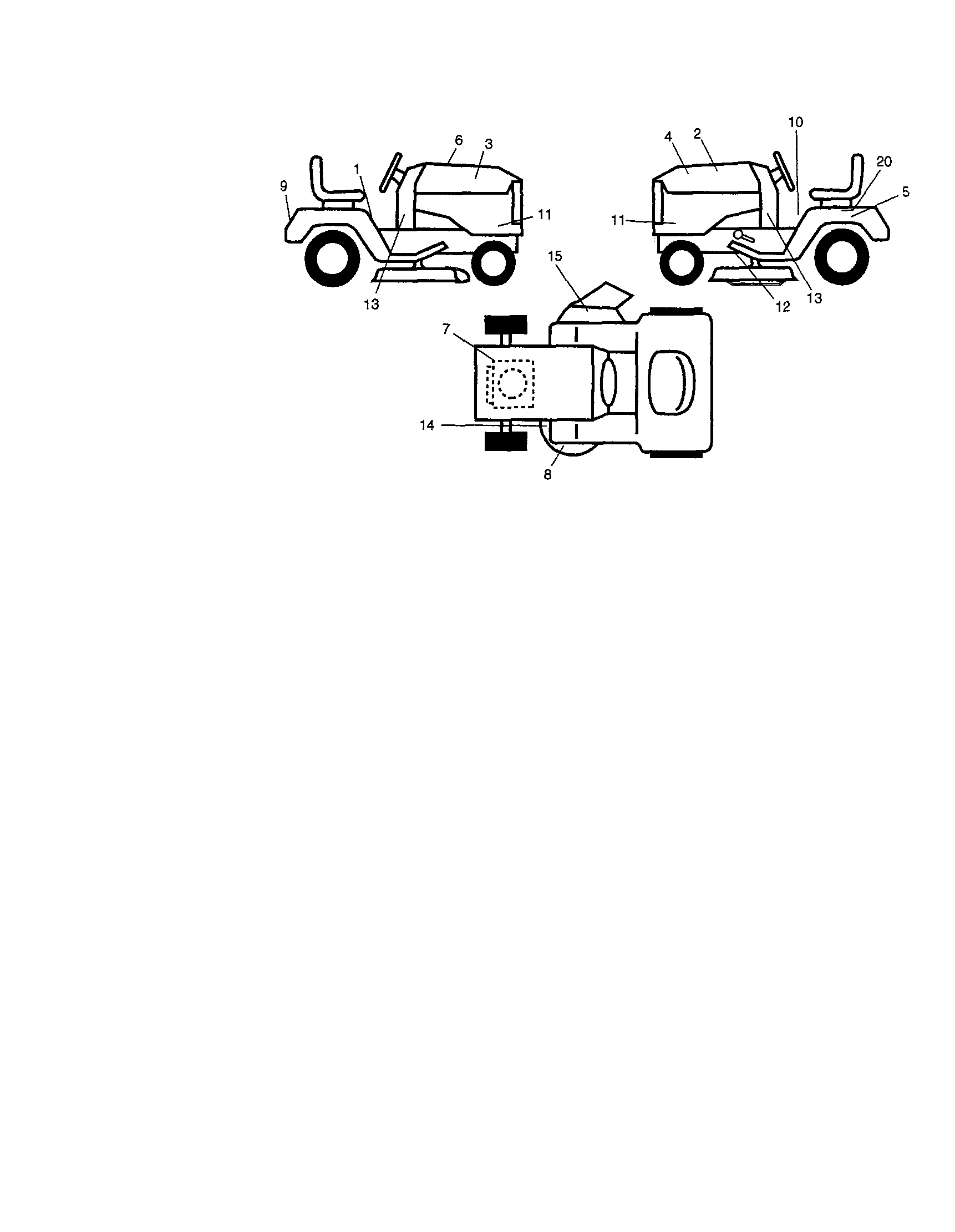 Decals Diagram and Parts List for 917276760  Craftsman Lawn Tractor