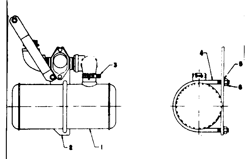Muffler Assembly Diagram and Parts List for 58057611  Craftsman Engine