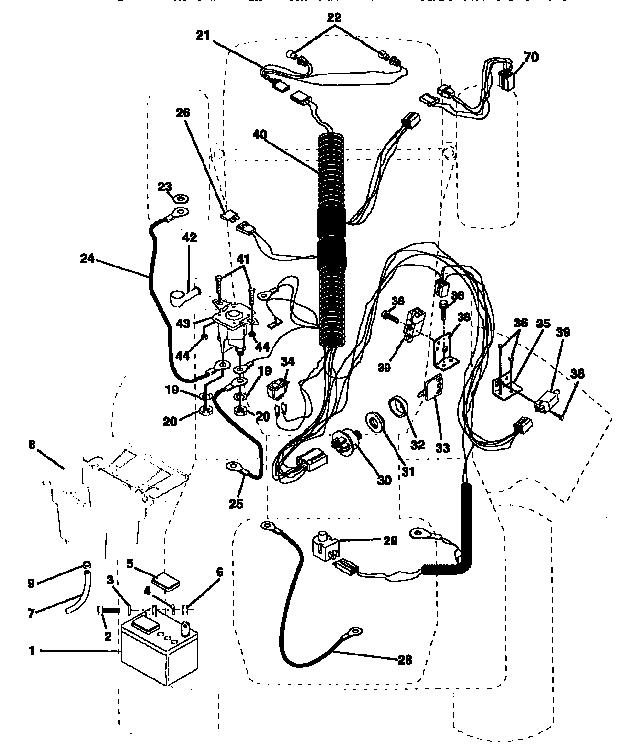 Electrical Diagram and Parts List for 917257592  Craftsman Lawn Tractor