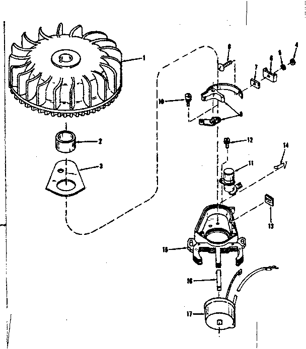 Magneto (wico Fw-2617) Diagram and Parts List for 14344401  Craftsman Engine