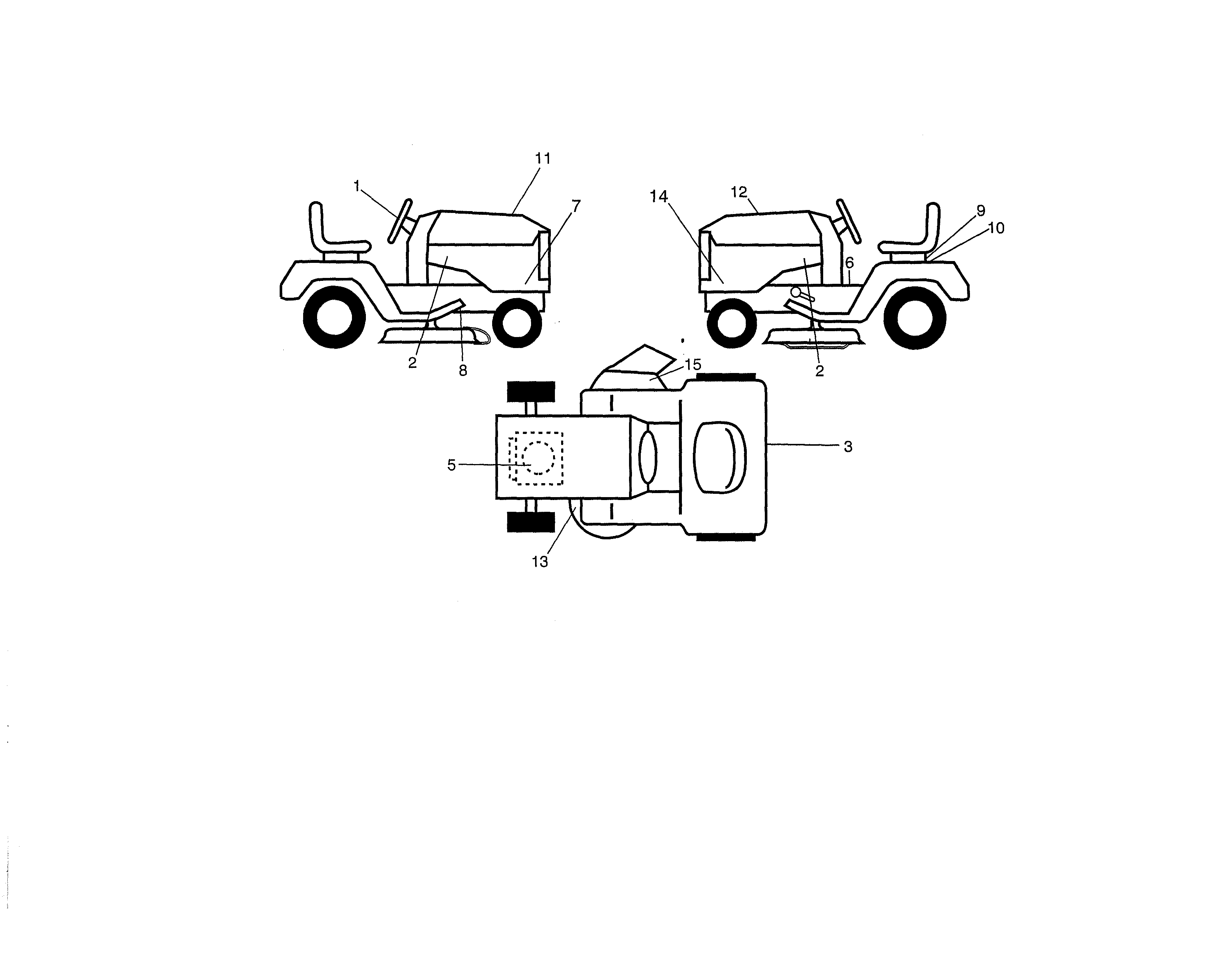Decals Diagram and Parts List for 917250820  Craftsman Lawn Tractor