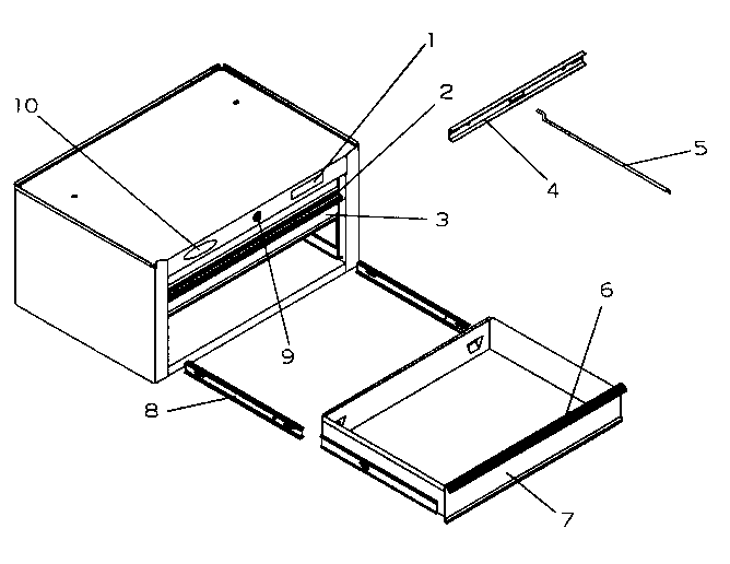 Chest Diagram and Parts List for 706650303  Craftsman Tool Stand & Cart