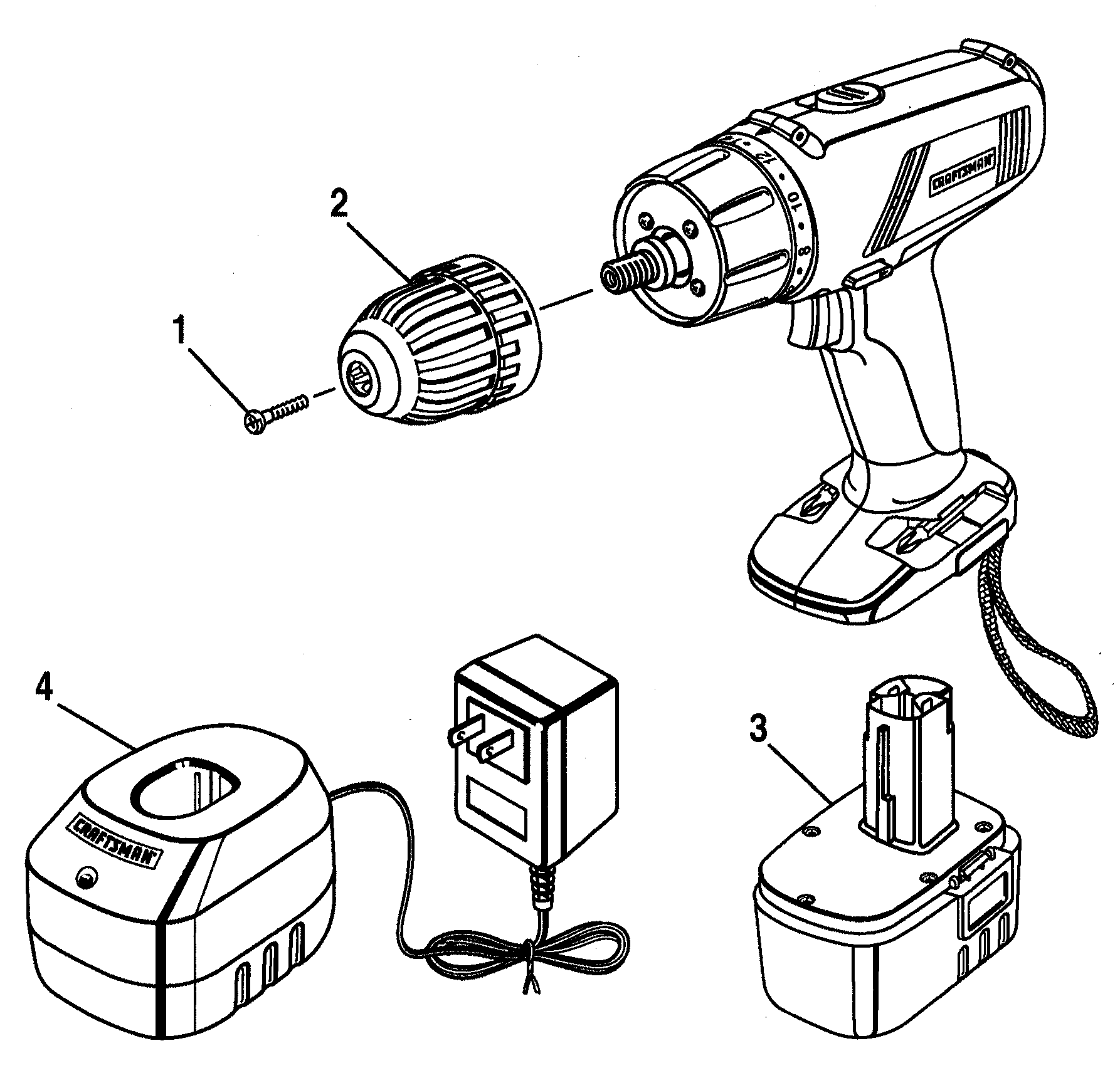 Drill Diagram and Parts List for 315113320  Craftsman Boring Machine