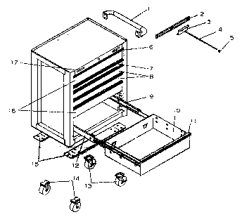 Chest Diagram and Parts List for 706619091  Craftsman Tool Stand & Cart