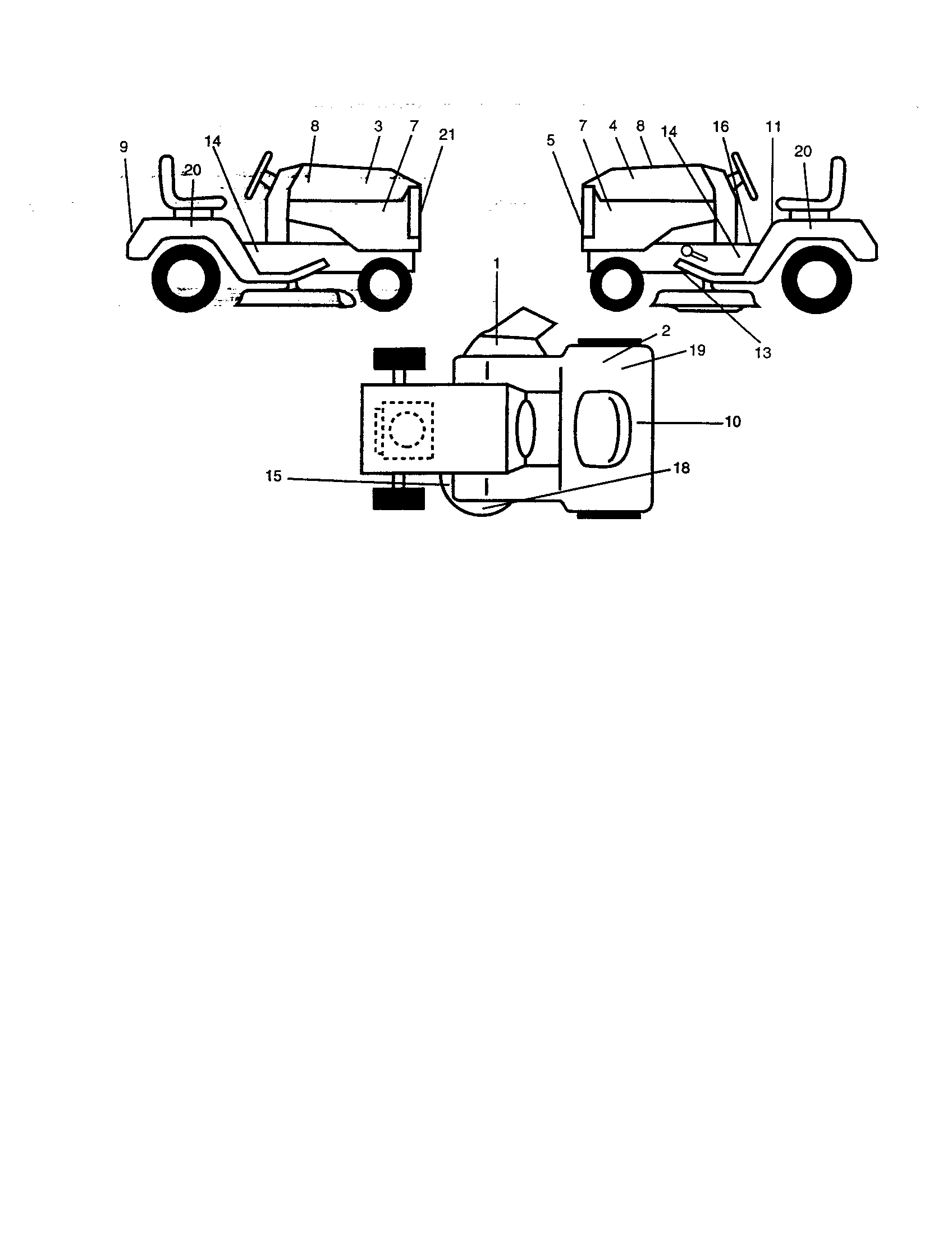 Decals Diagram and Parts List for 917252780  Craftsman Lawn Tractor
