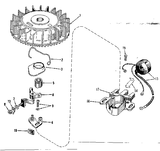 Magneto Diagram and Parts List for 143122032  Craftsman Engine