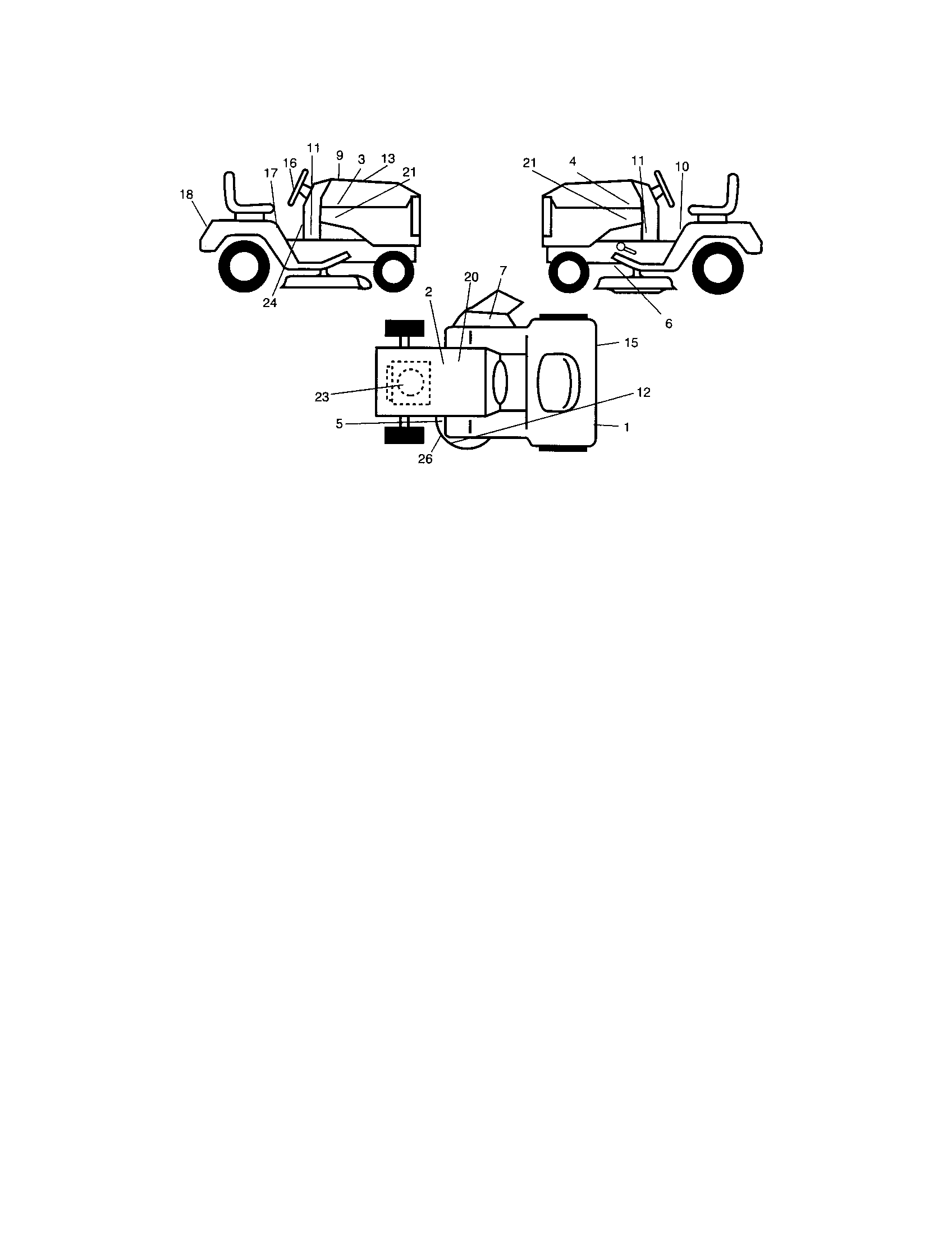 Decals Diagram and Parts List for 917274031  Craftsman Lawn Tractor