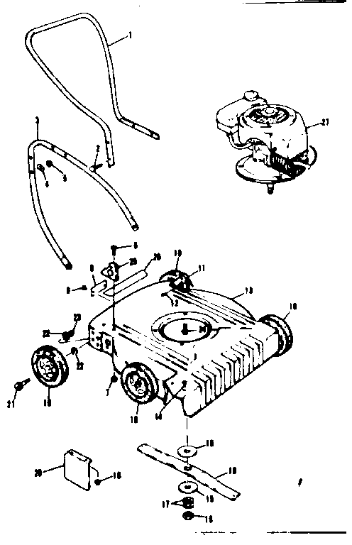 Replacement Parts Diagram and Parts List for 13191076  Craftsman Lawn Mower
