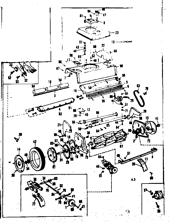 Base Assembly Diagram and Parts List for 53681621  Craftsman Lawn Mower
