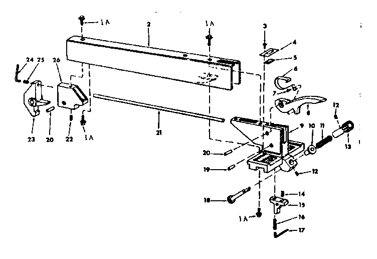 Fence Assembly, Rip Diagram and Parts List for 11329940  Craftsman Saw