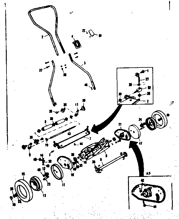 Replacement Parts Diagram and Parts List for 53681296  Craftsman Lawn Mower
