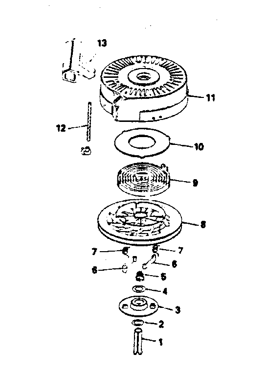 Rewind Starter No. 590621 Diagram and Parts List for 143371022  Craftsman Engine