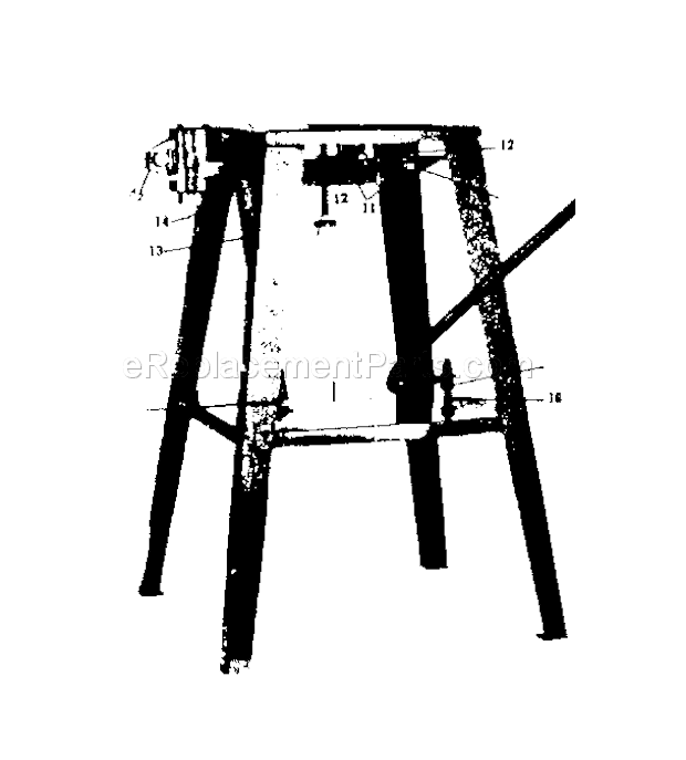 Unit Parts Diagram and Parts List for 30610292  Craftsman Workbench