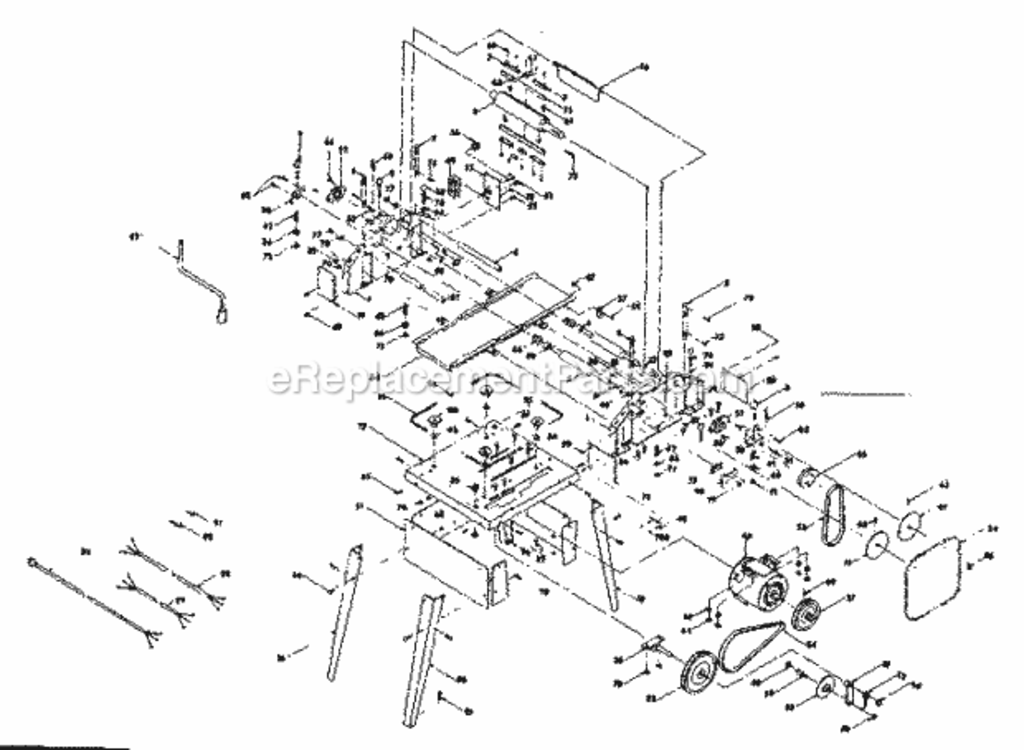 Page A Diagram and Parts List for 30623377  Craftsman Planer Jointer