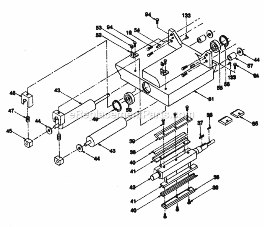 Page B Diagram and Parts List for 306233810  Craftsman Planer Jointer