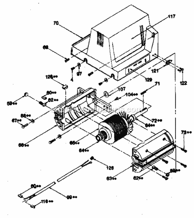 Page E Diagram and Parts List for 306233810  Craftsman Planer Jointer