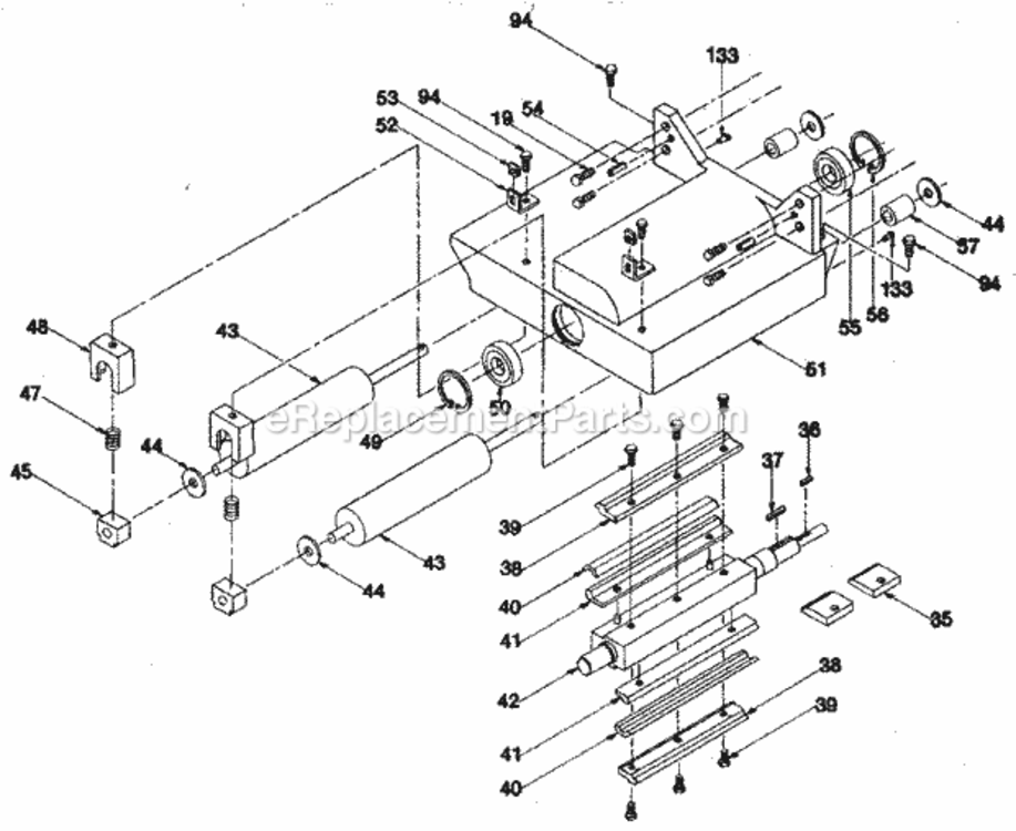 Page A Diagram and Parts List for 306233811  Craftsman Planer Jointer