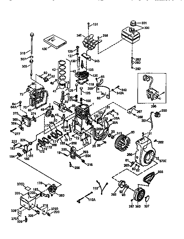 Engine 143.965005  (71/143) Diagram and Parts List for 143965005  Craftsman Engine