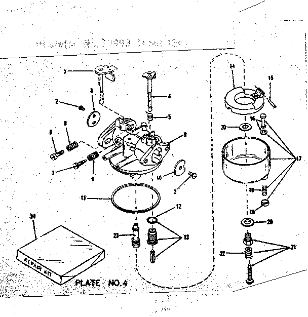 Carburetor No. 29993 (lmg-154) Diagram and Parts List for 143105110  Craftsman Engine